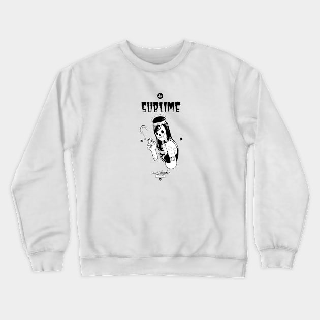 Sublime (small print) Crewneck Sweatshirt by Peter Ricq